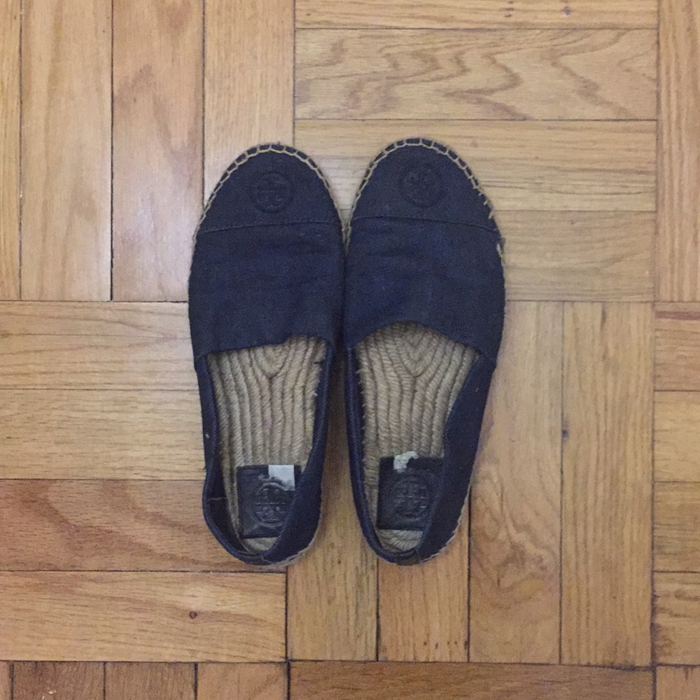 Tory Burch Navy Blue Espadrilles